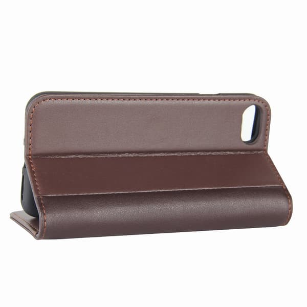 Ægte læder etui iPhone 7/8/SE Brun