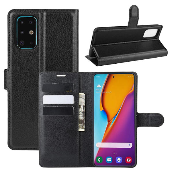 Samsung Galaxy S20 Plus -nahkakotelo, musta