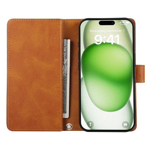 Pungetui Multi-Slot iPhone 16 Cognac