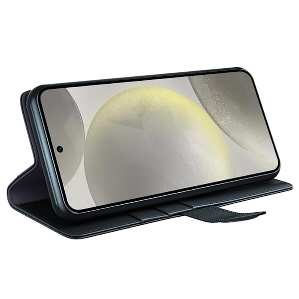 Äkta Läderfodral Samsung Galaxy S24 FE Svart