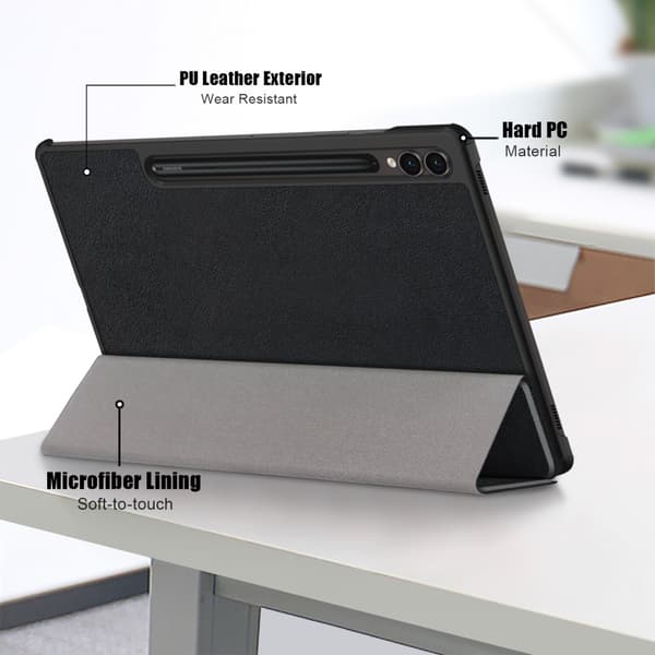 Samsung Galaxy Tab S9 Plus Etui Tri-fold Sort