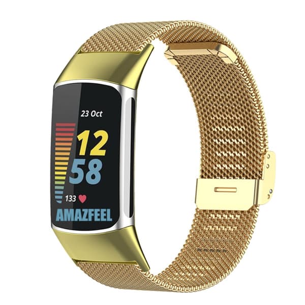 Milanese Mesh Bracelet Fitbit Charge 6 Guld