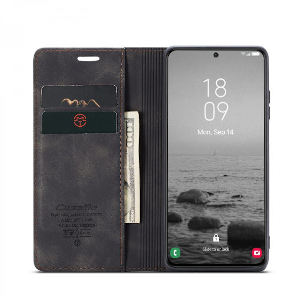 CaseMe Slim Pungetui Samsung Galaxy S23 Plus Sort