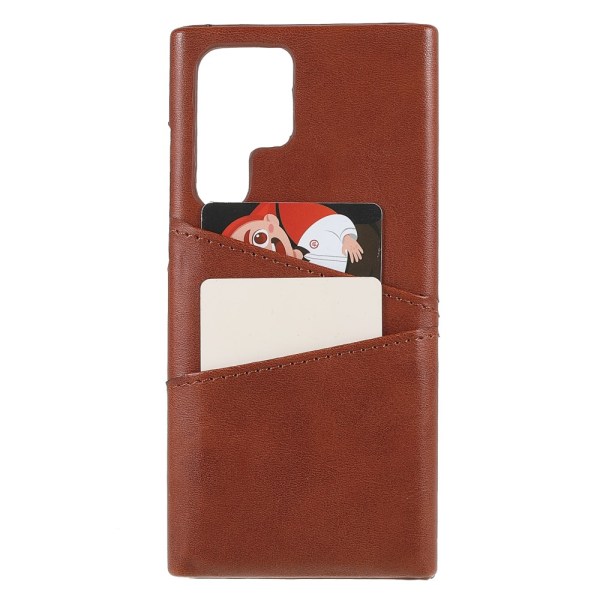 Card Slots Case Samsung Galaxy S22 Ultra Brun