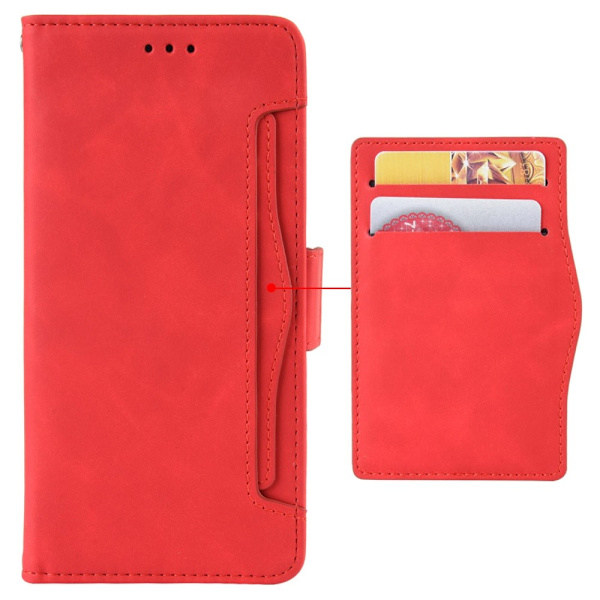 Multi Slot Pung Etui iPhone 14 Rød