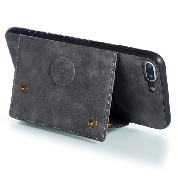 Etui med pung til iPhone 7/8 Plus Grå