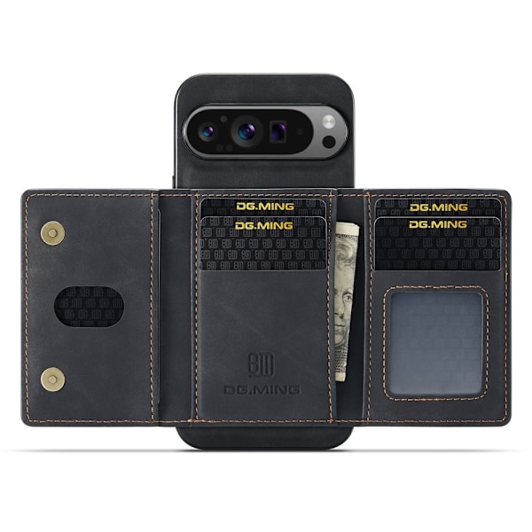 DG.MING Magnetisk Kortlomme Etui Google Pixel 9 Pro XL Sort