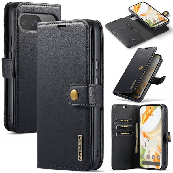 DG.MING 2-in-1 Magneettilompakko Google Pixel 9 Musta