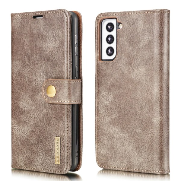 DG.MING 2-in-1 Magnet Wallet Samsung Galaxy S21 Brown