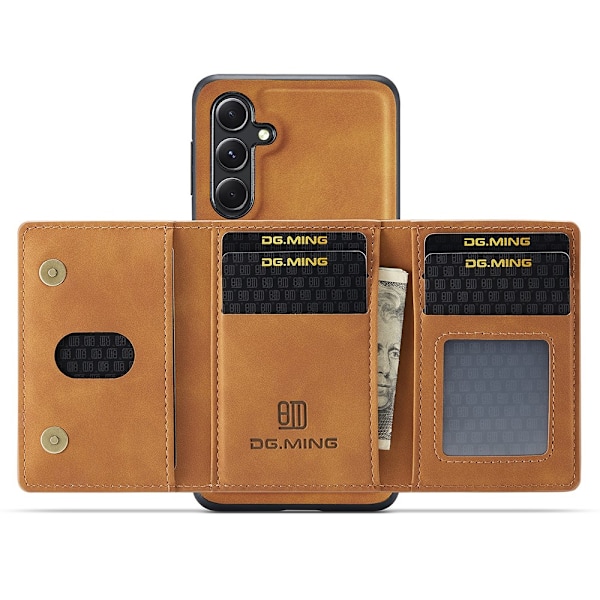 DG.MING 2 i 1 Magnetisk Kortlomme Etui Samsung Galaxy S25 Cognac