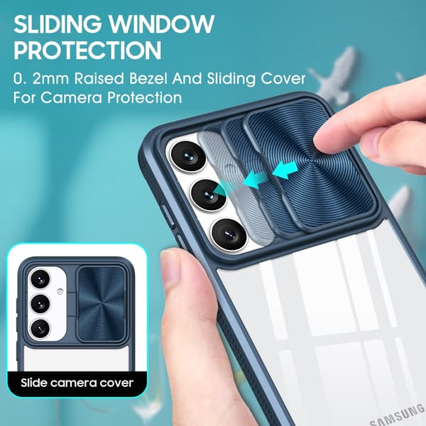 Cover Med Kamerabeskyttelse Samsung Galaxy S25 Blå