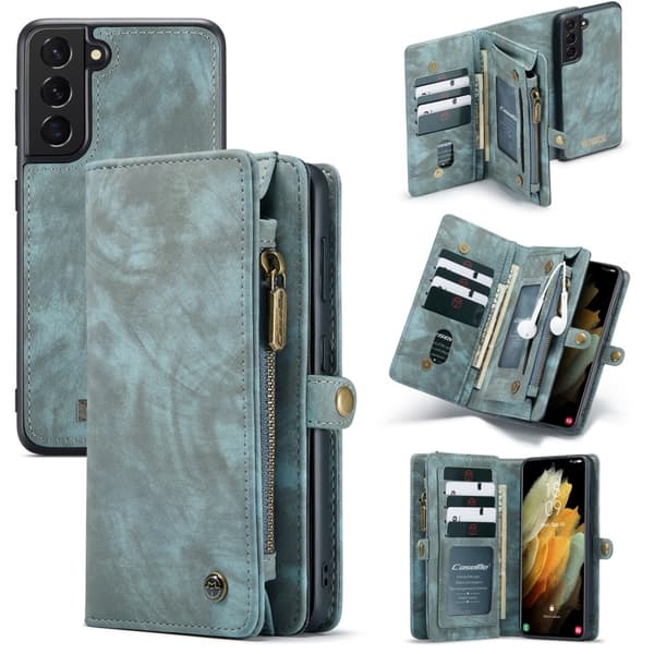 CaseMe Pungetui Multi-Slot Samsung Galaxy S21 Plus Blå