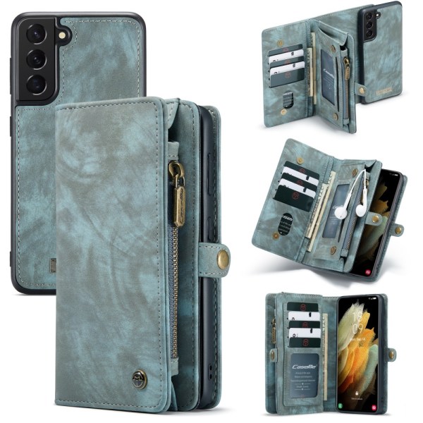 CaseMe Wallet Case Multi-Slot Samsung Galaxy S21 Plus Blå