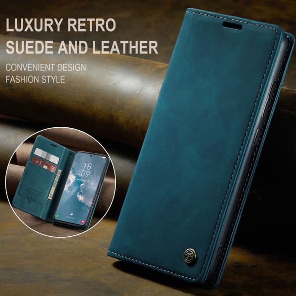 CaseMe Slim Plånboksfodral Samsung Galaxy S24 FE Blå