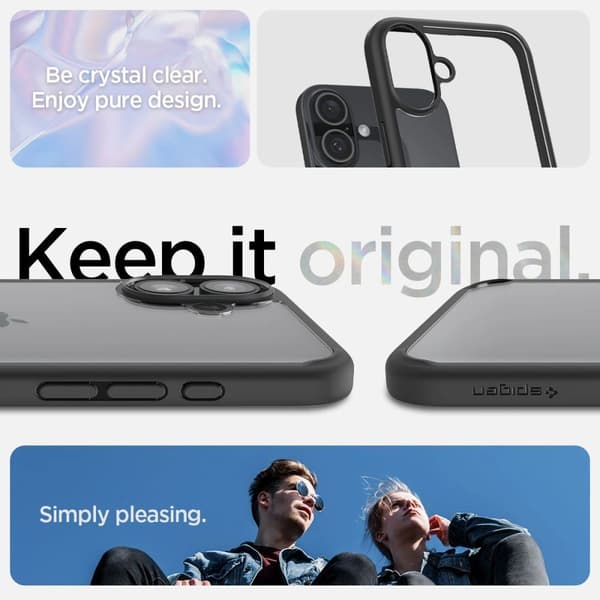Spigen iPhone 16 -kotelo Ultra Hybrid Matte Black