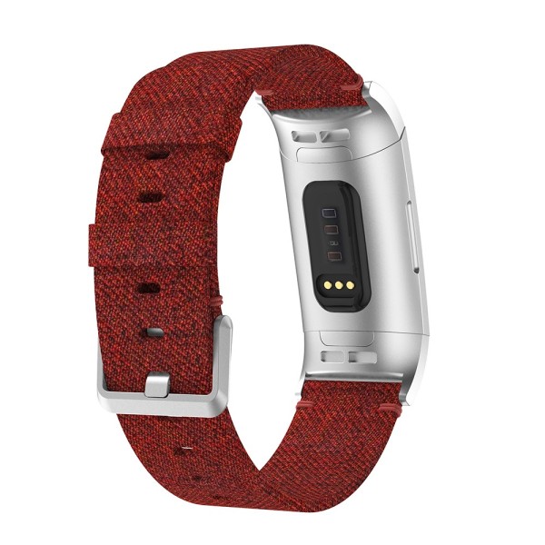 Fitbit Charge 3/4 punainen kangasranneke