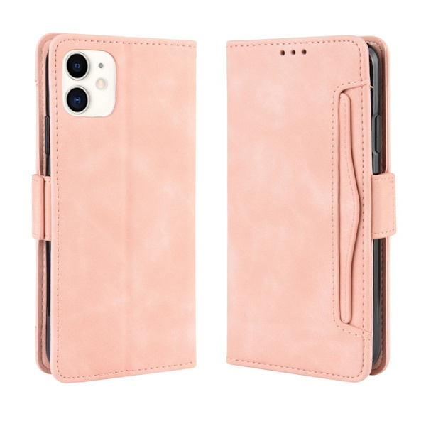 Monikäyttöinen lompakkokotelo iPhone 12/12 Prolle, vaaleanpunainen
