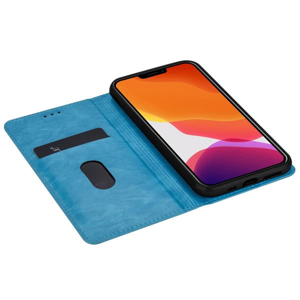 Kimalteleva lompakkokotelo iPhone 14 Prolle, sininen