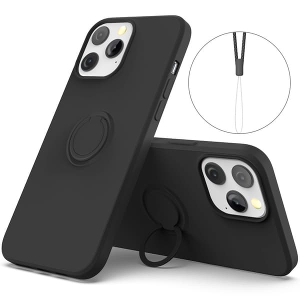 Skal iPhone 14 Pro Med Ringhållare Svart