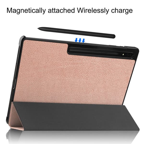 Samsung Galaxy Tab S10 Ultra Kotelo Tri-fold Vaaleanpunainen