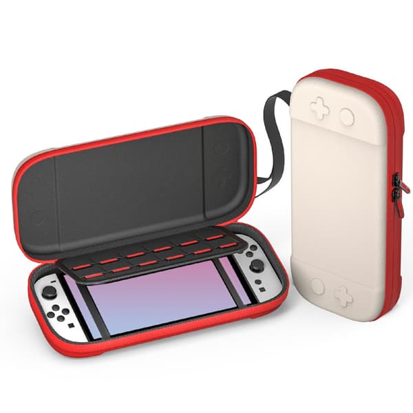 Kompakt Opbevaringstaske Nintendo Switch 2 Beige/Rød