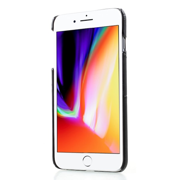 Korthållare Läderskal iPhone 7/8 Plus Svart