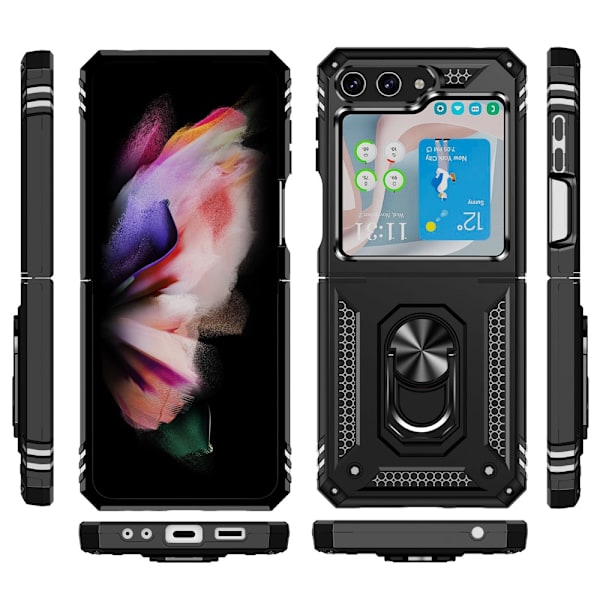 Hybridskal Samsung Galaxy Z Flip 5 Ringholder Sort