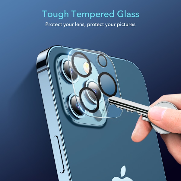 ESR Heltäckende Linsebeskyttelse iPhone 12 Pro 2 Pack