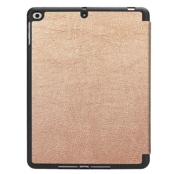 iPad 9.7, 5. sukupolvi (2017) kolmitaittuva kotelo, jossa on vaaleanpunainen kynäpidike