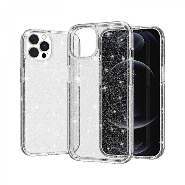 iPhone 13 Pro -kuori, glitter, läpinäkyvä