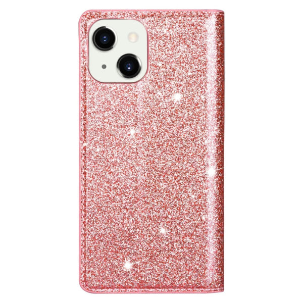 Glitter lompakkokotelo iPhone 13 Rose Gold