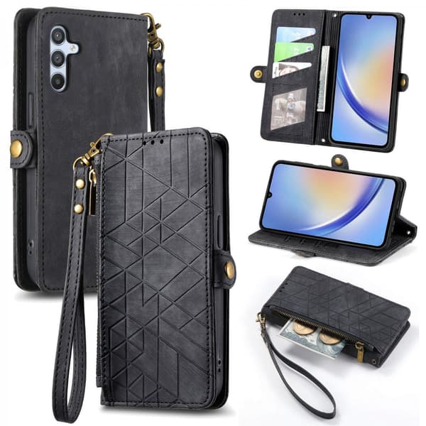 Lynlås Pung Etui Samsung Galaxy A14 Sort