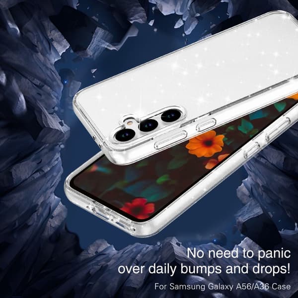 Samsung Galaxy A56 Skal Glitter Transparent