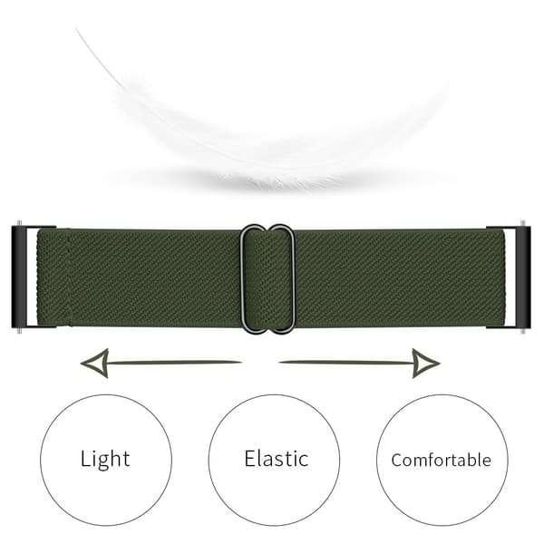 Elastiskt Nylonarmband Garmin Vivoactive 6 Mörkgrön