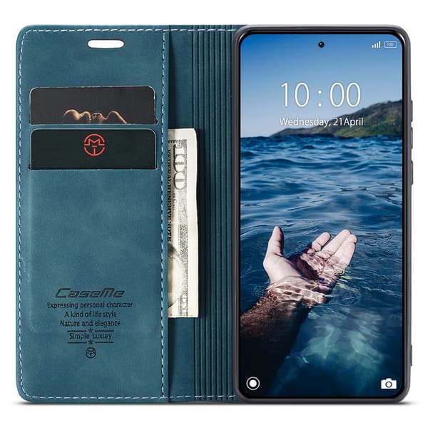 CaseMe Slim Pungetui Xiaomi 14 Pro Blå