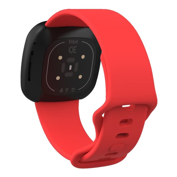 Silikonerem Fitbit Versa 4/Sense 2 Rød (S)