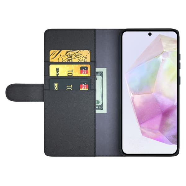 Äkta Läderfodral Samsung Galaxy A36 Svart