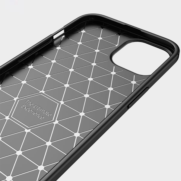 Carbon Shockproof TPU Cover iPhone 14 Plus Sort