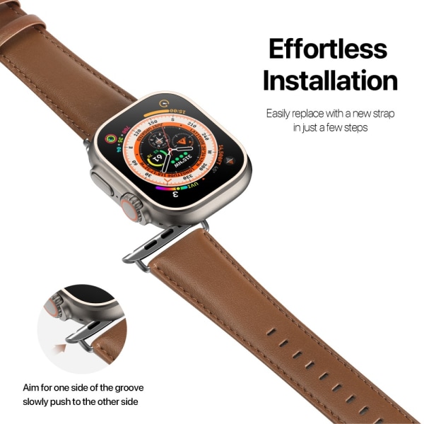 Dux Ducis Leather Armband Apple Watch 41mm Series 9 Brown