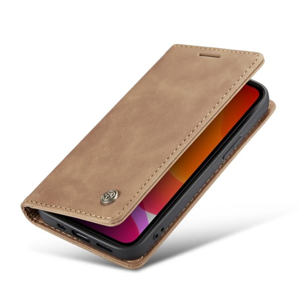 CaseMe Slim Lompakkokotelo iPhone 12 Pro Max Ruskea