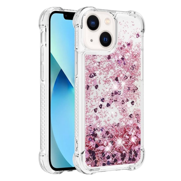 Glitter Bling TPU Case iPhone 14 Plus Roséguld