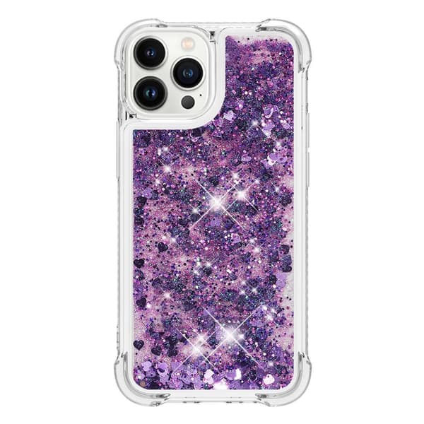 Glitter Bling TPU -kuori iPhone 14 Pro Max - Lila