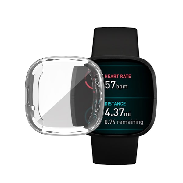 HAT PRINCE Fuldækkende TPU Skal Fitbit Versa 3/Sense Transparent