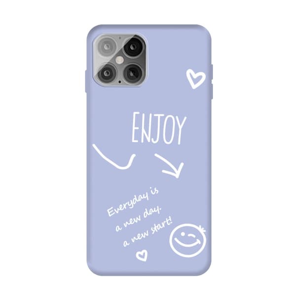 Bogstavs Motiv Skal iPhone 12 Pro Max Lys Lilla