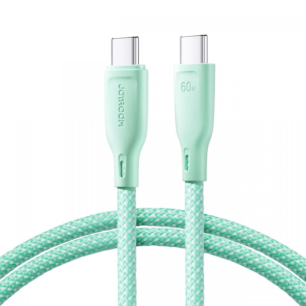 Joyroom 60W USB-kabel USB-C - USB-C 1m Grön