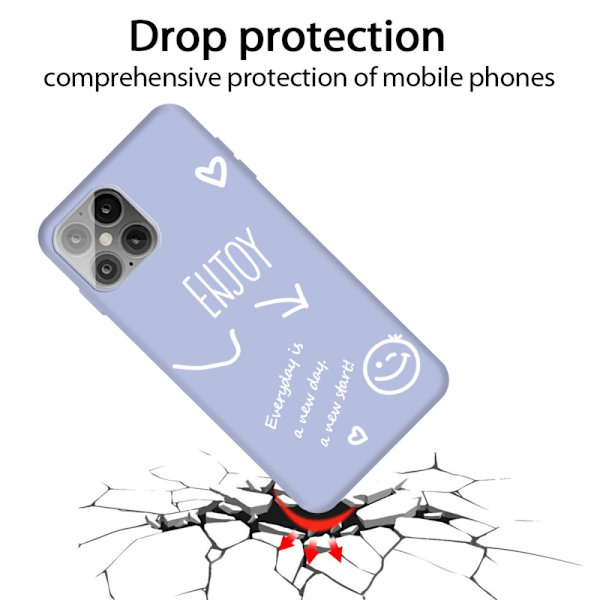 Bogstavs Motiv Skal iPhone 12 Pro Max Lys Lilla