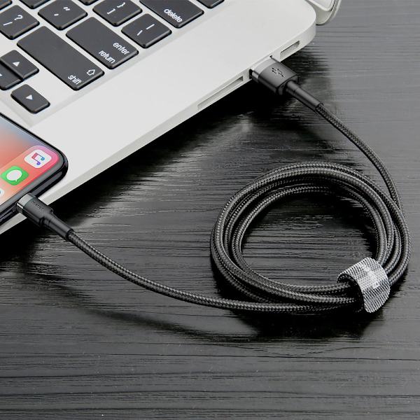 Baseus Cafule Extra Pitkä Lightning-kaapeli 3 metriä Musta
