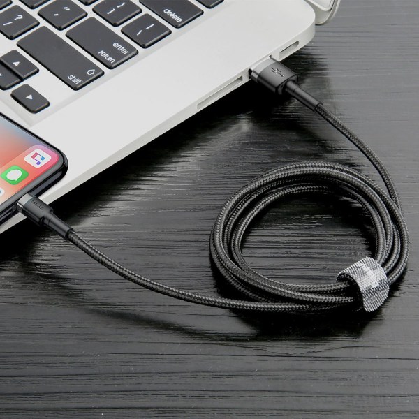 Baseus Lightning Kabel Ekstra Lang 3 Meter Sort