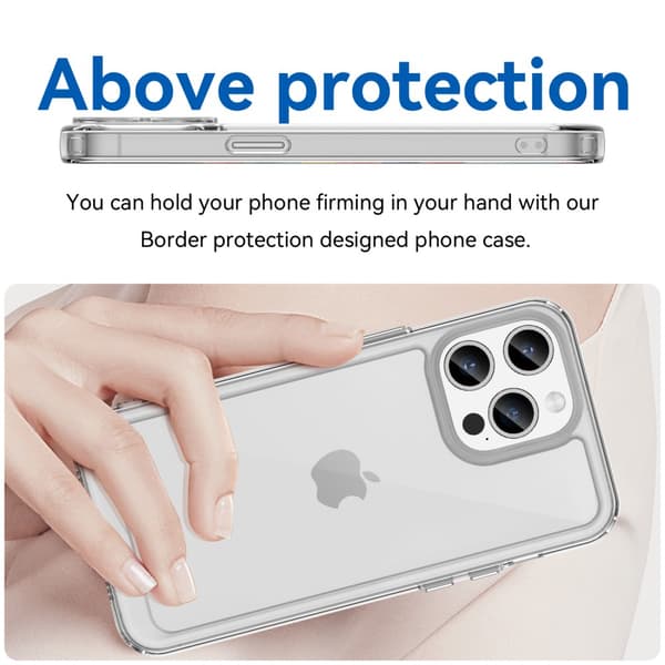 Hybrid Edge Skal iPhone 15 Pro Max Transparent