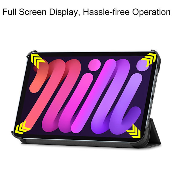 iPad Mini 6. sukupolven (2021) kotelo Tri-fold Musta